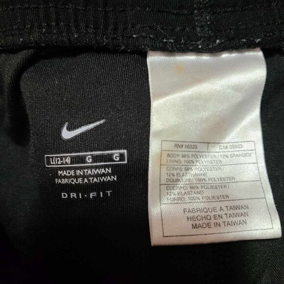 Nike Black Dri Fit Leggings with Zip Up Ankles size Large - Picture 2 of 8